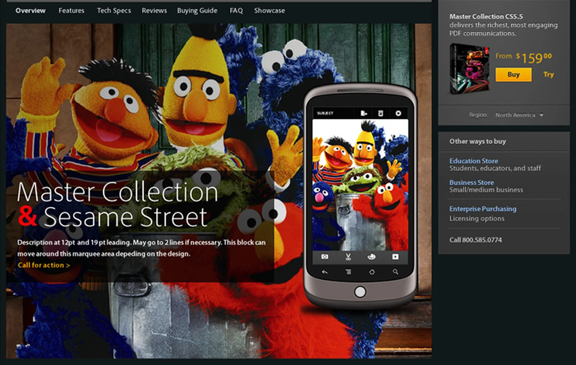 Master Collection running Adobe & campaign featuring all characters
