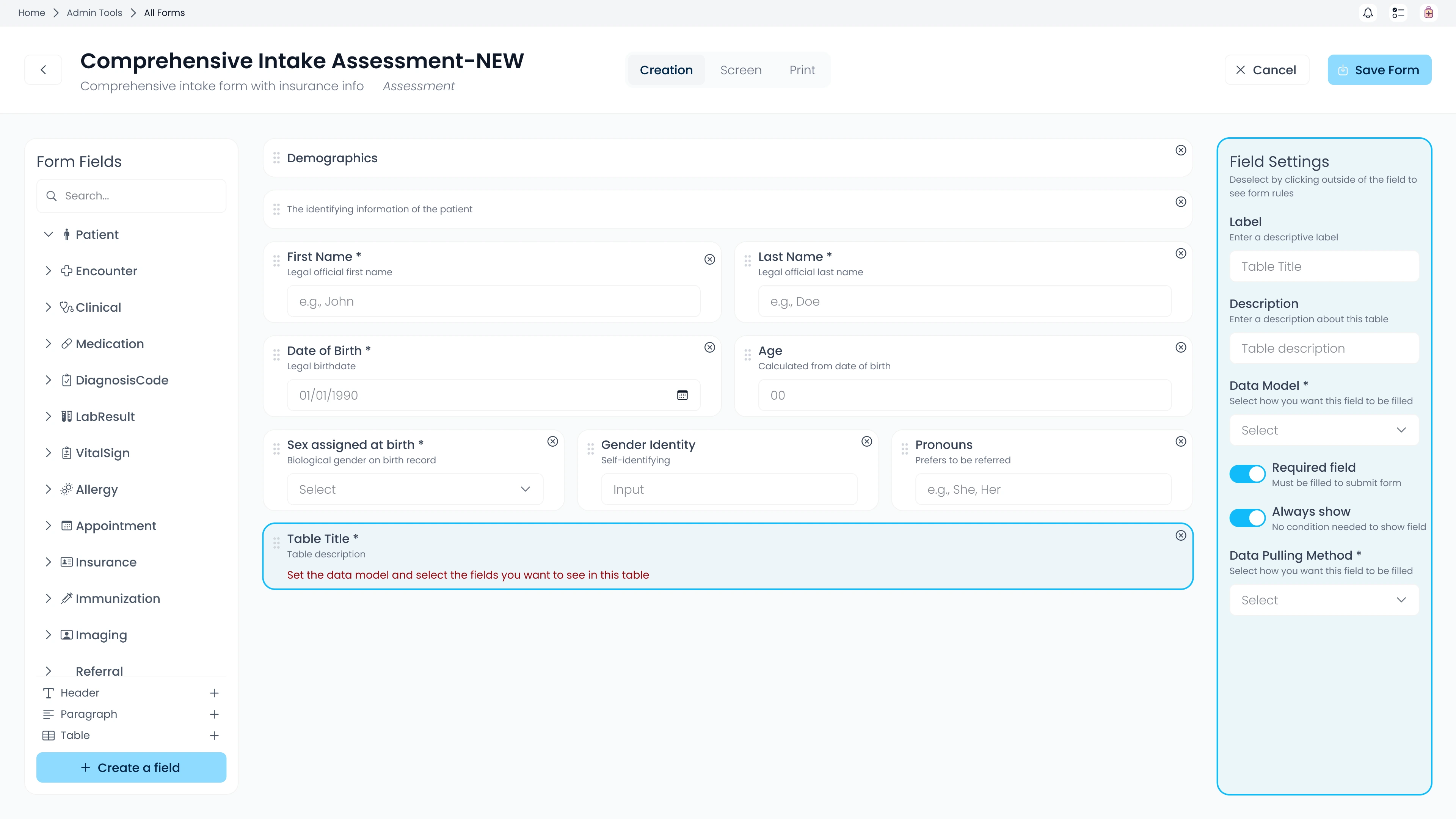 Form builder