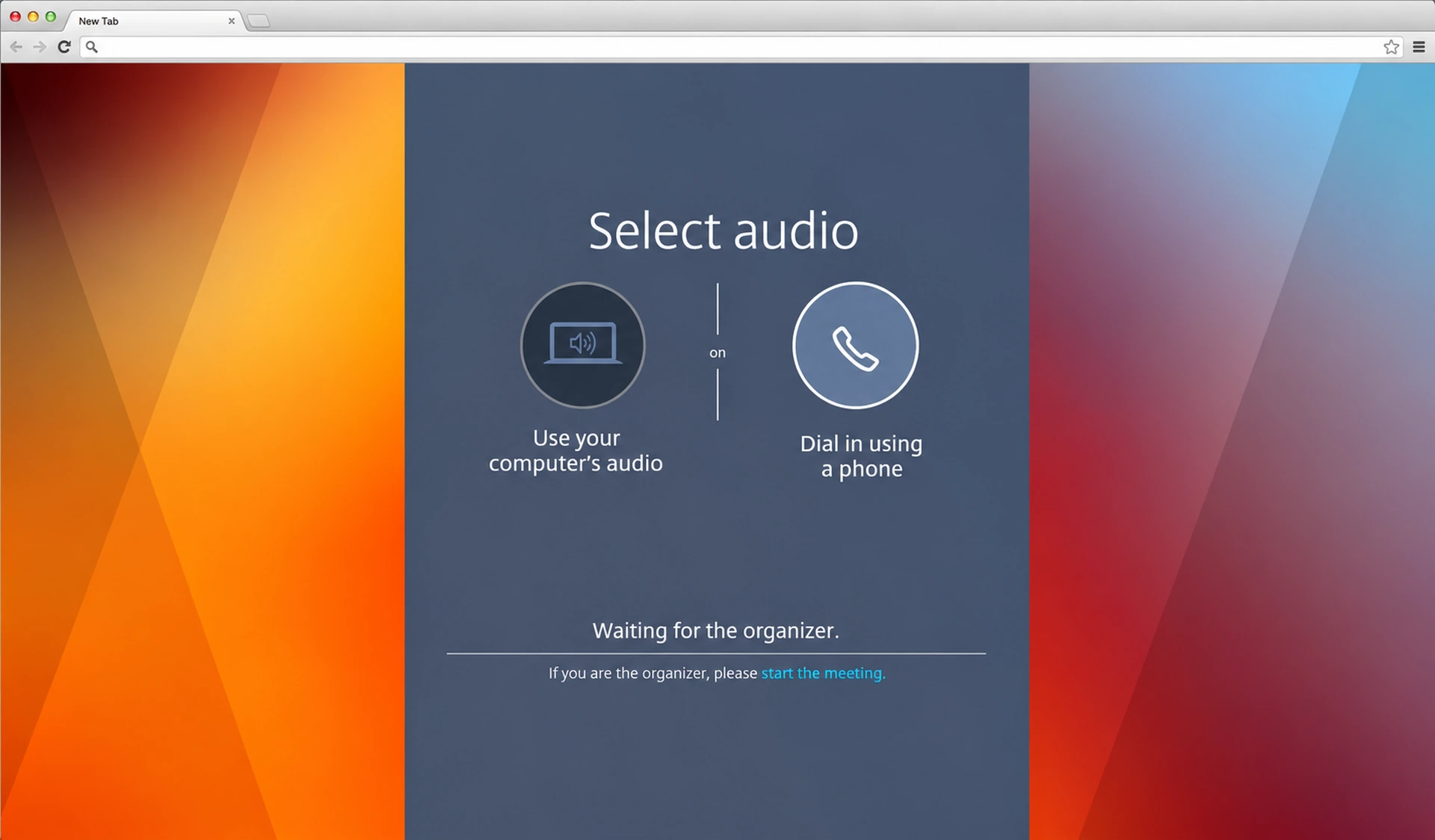 GoToMeeting: Audio Selection