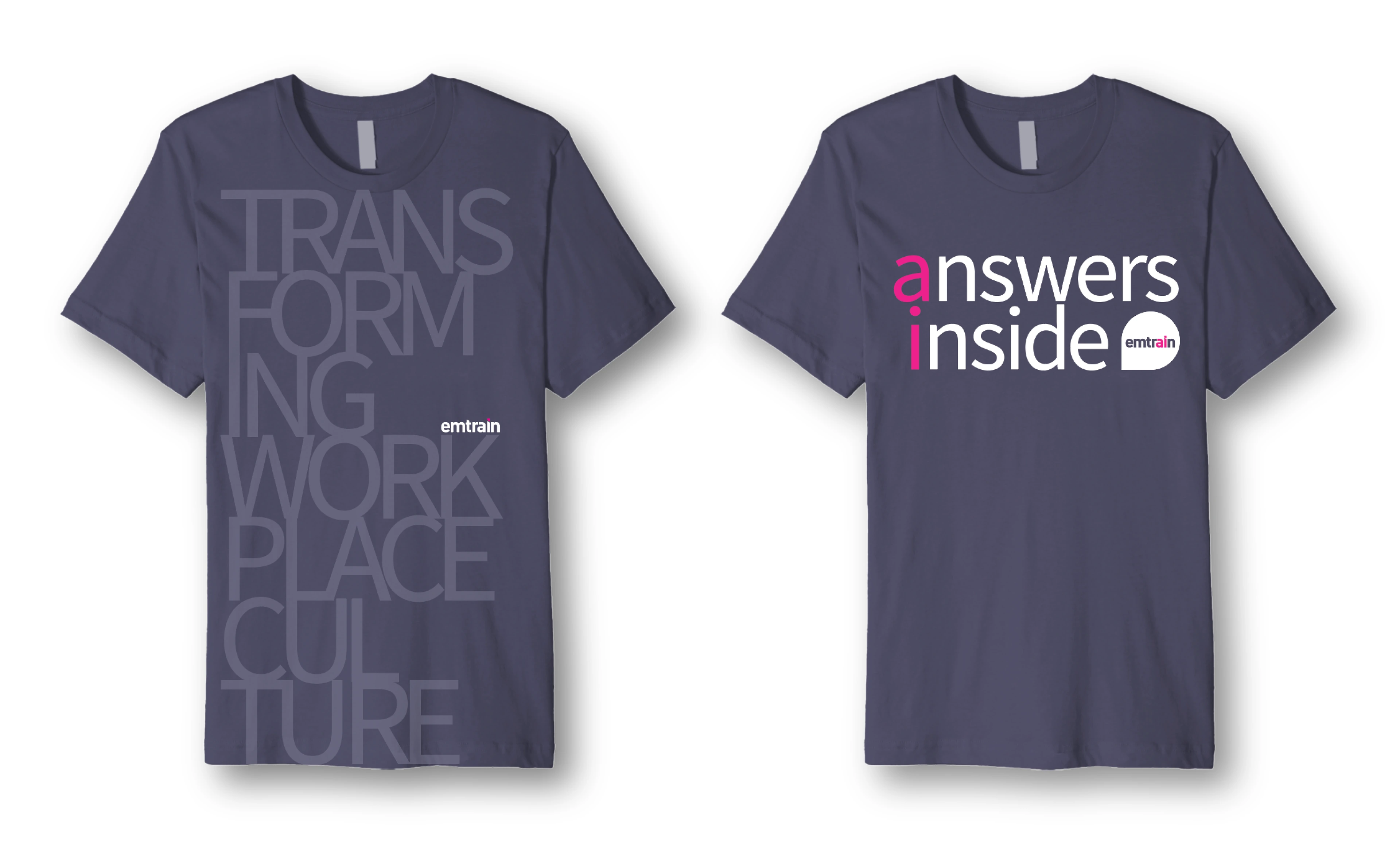 Emtrain company tshirts and product tshirts