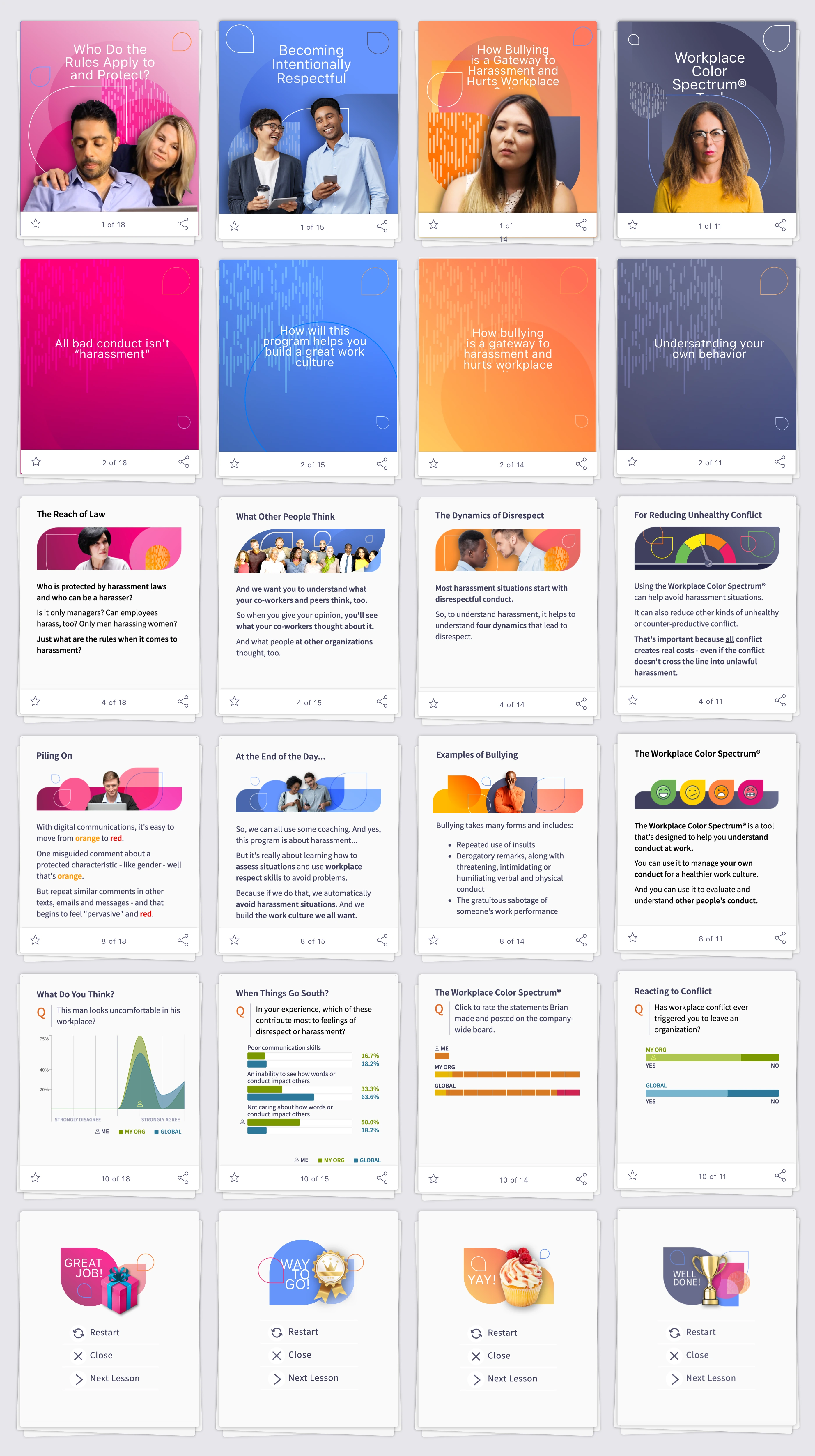 Emtrain Platform, card and stacks templates