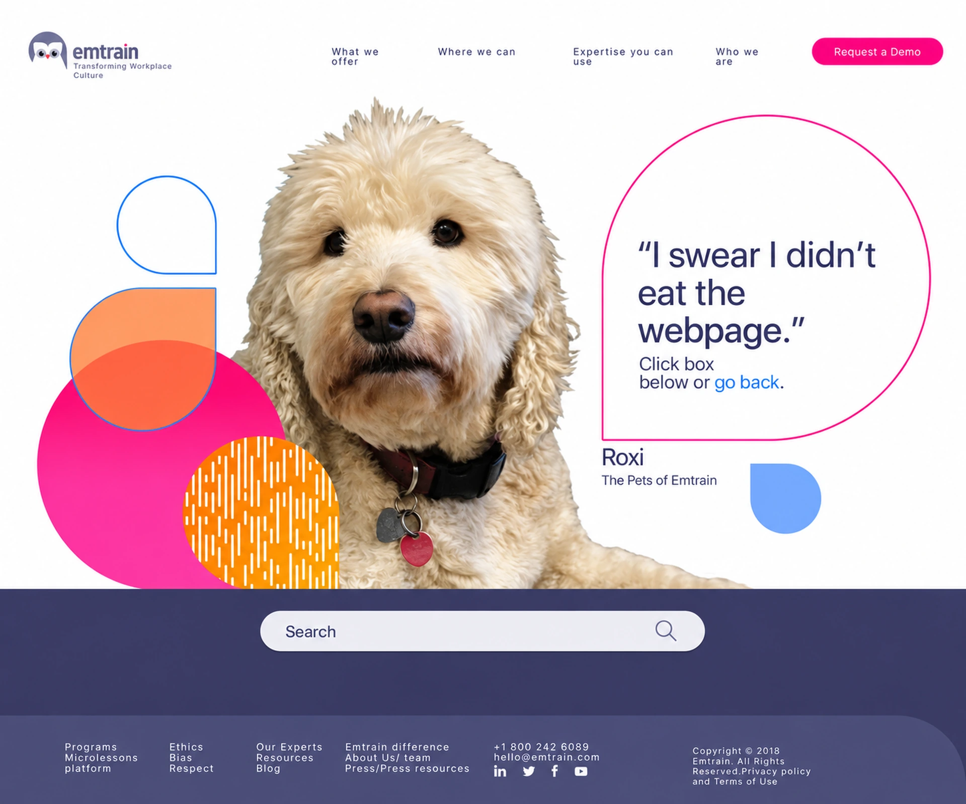Emtrain.com, 404 page