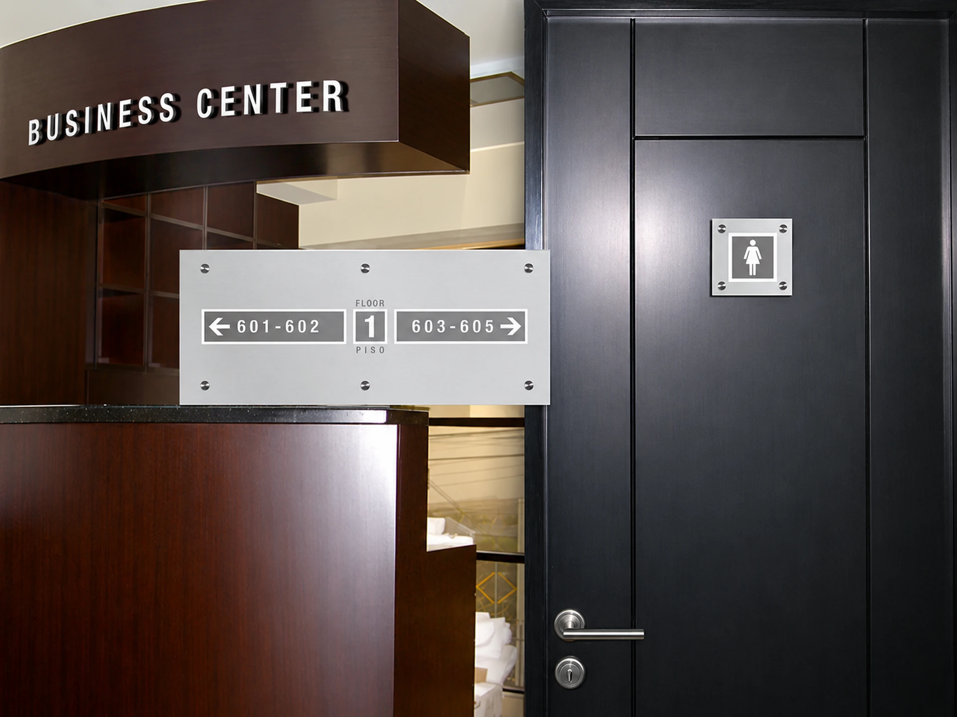 Environmental signage: Room numbers