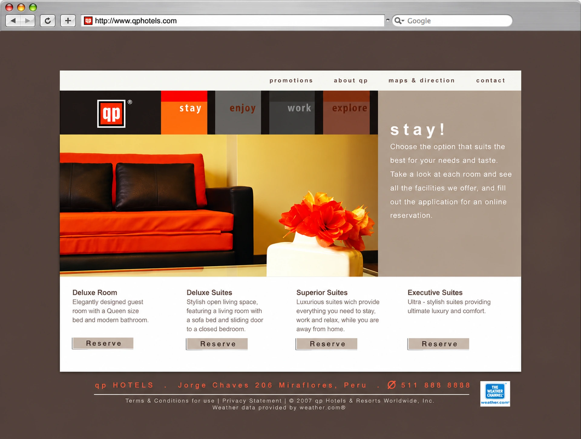 Website: Secondary page