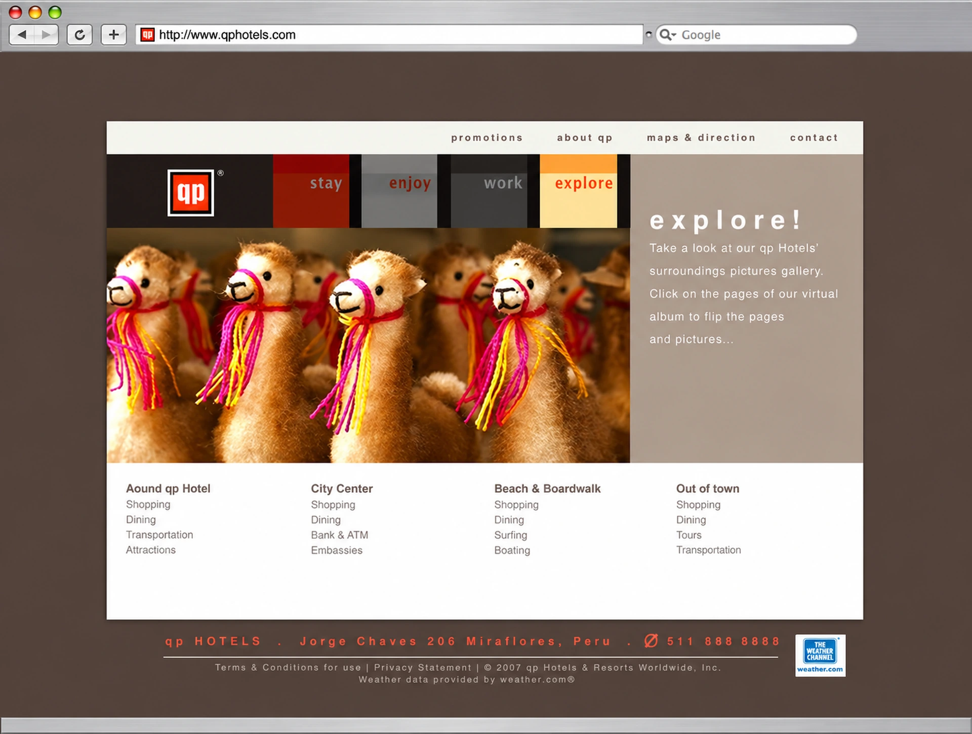Website: Secondary page, Explore section