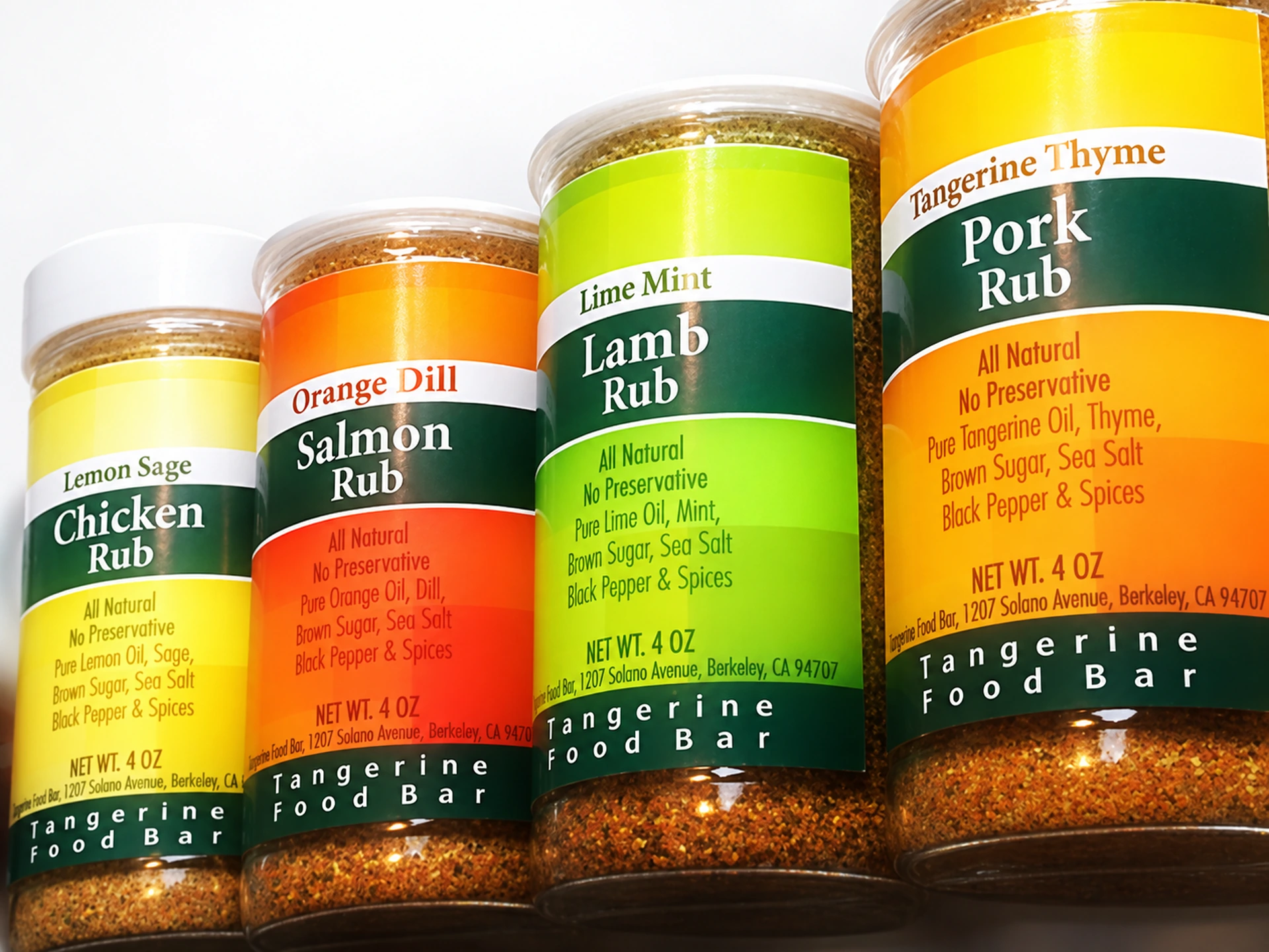 Different flavor spice rubs