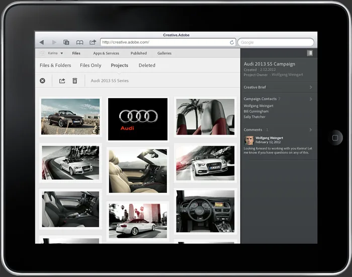 Project dashboard view